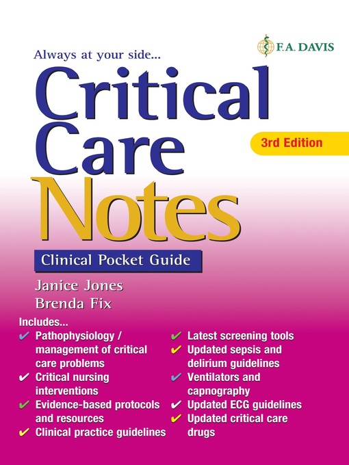 Title details for Critical Care Notes by Janice Jones - Available